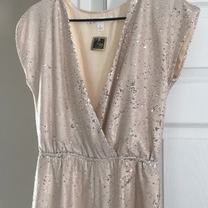 NWT Champagne sparkly romper